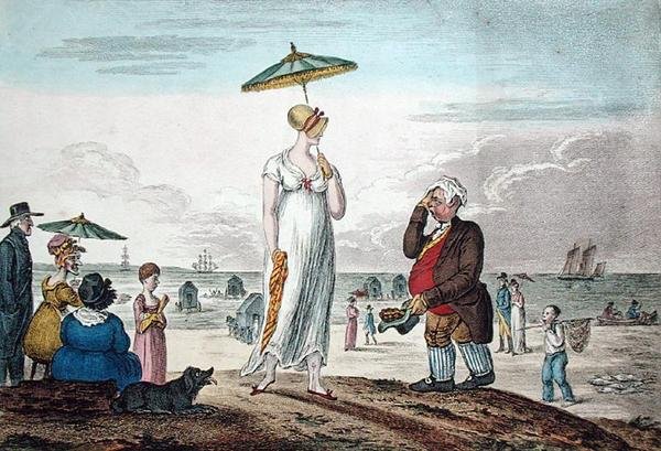 A Calm, wydana przez Hannah Humphrey w 1810 r. (akwaforta ręcznie kolorowana) autorstwa James Gillray