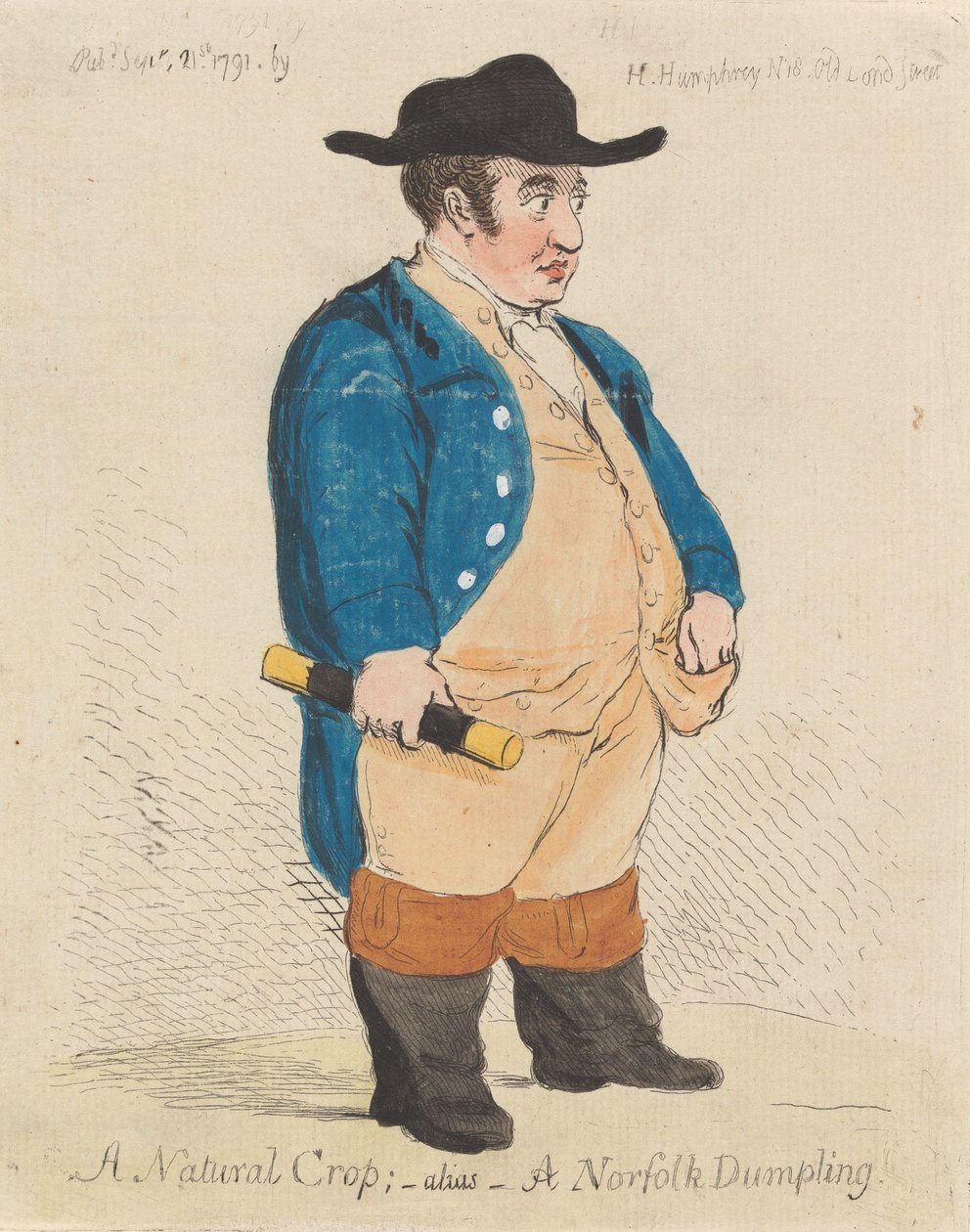 Naturalna fryzura - czyli - norfolski knedel autorstwa James Gillray