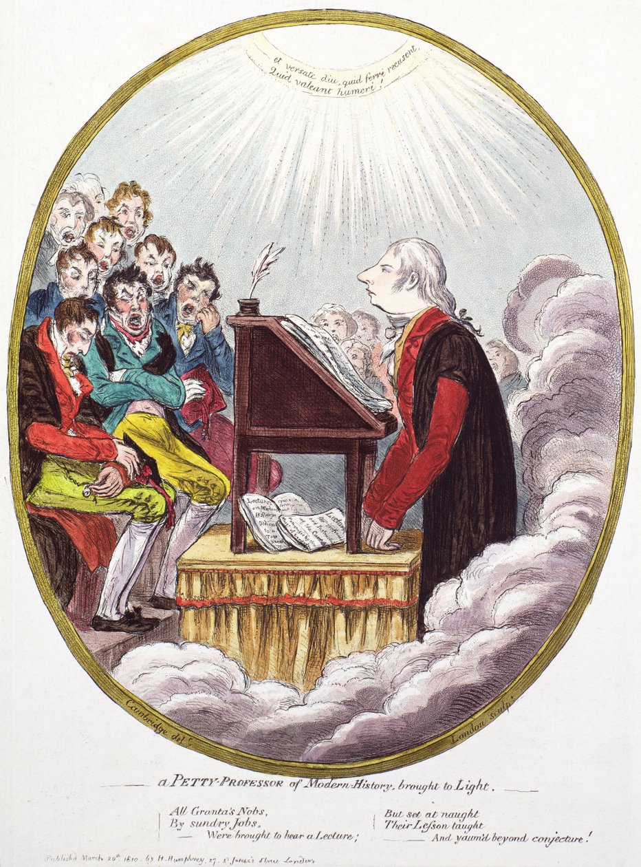 Mały profesor historii współczesnej wyprowadzony na światło autorstwa James Gillray