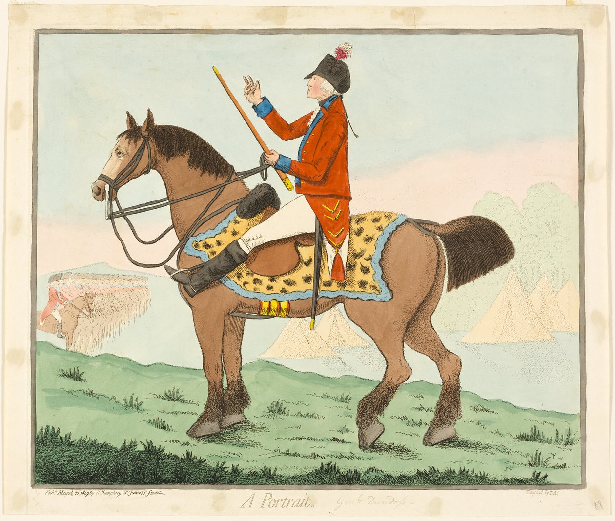 Portret autorstwa James Gillray