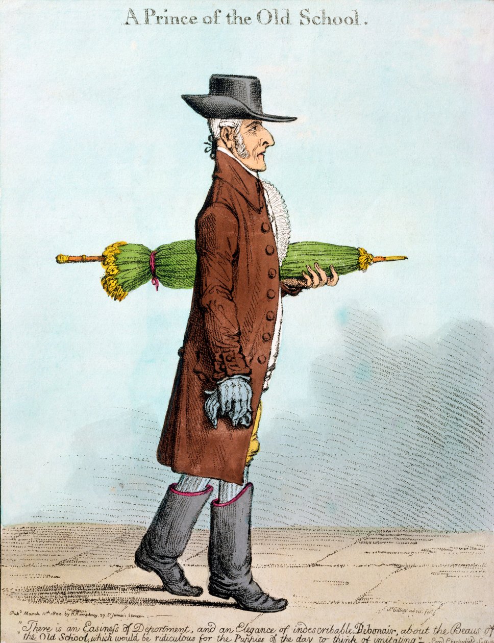 Książę starej szkoły, wydana przez Hannah Humphrey w 1800 roku (akwaforta ręcznie kolorowana) autorstwa James Gillray