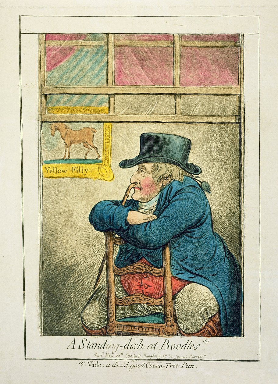 A Standing-dish at Boodles, wydana przez Hannah Humphrey, 1800 autorstwa James Gillray