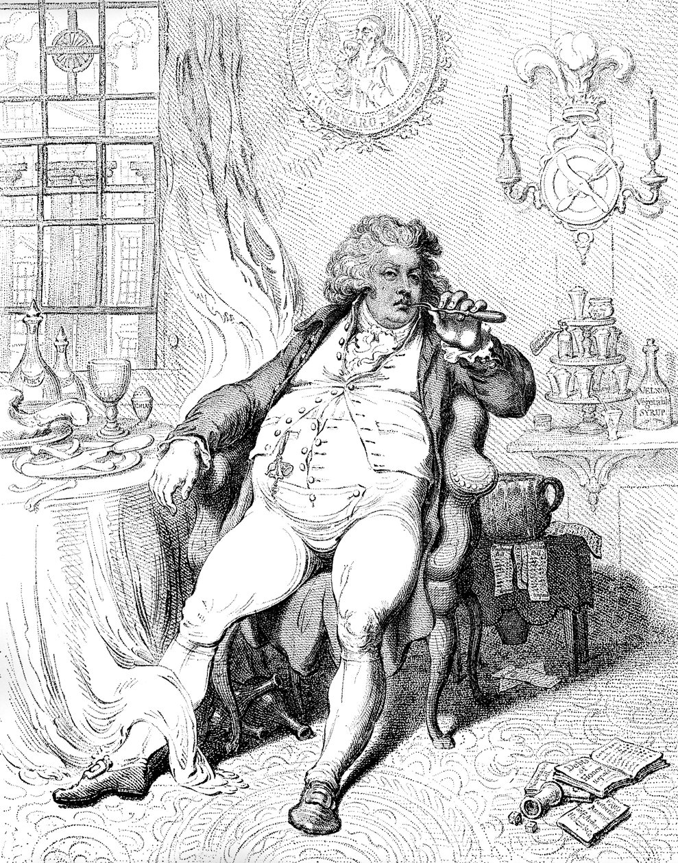 Voluptuary pod groźbą trawienia, 1792. autorstwa James Gillray