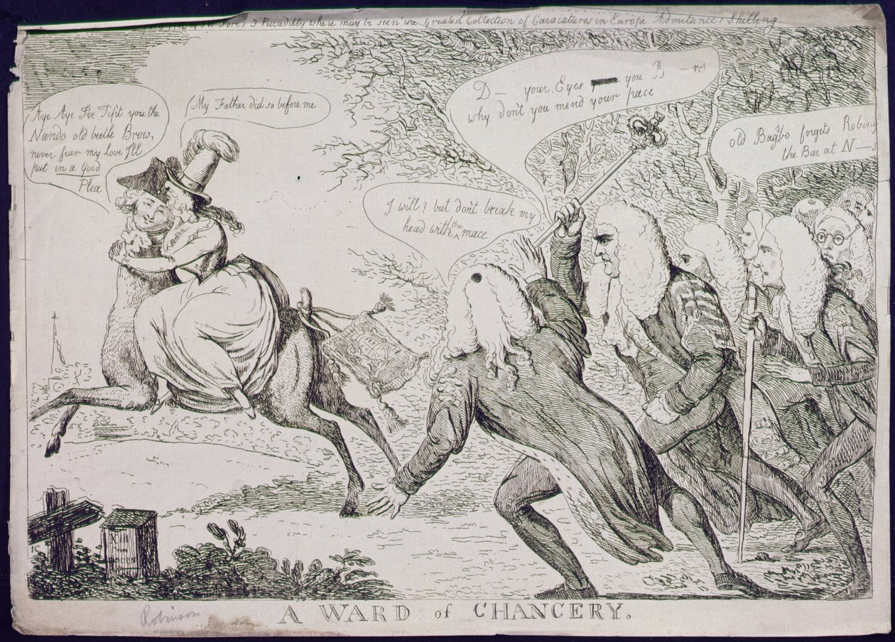 A Ward of Chancery, wyd. S.W. Fores (akwaforta) autorstwa James Gillray