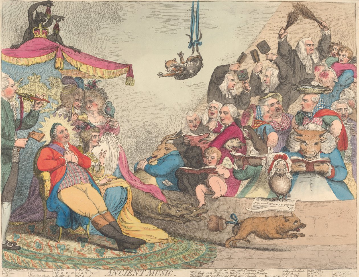 Muzyka starożytna autorstwa James Gillray