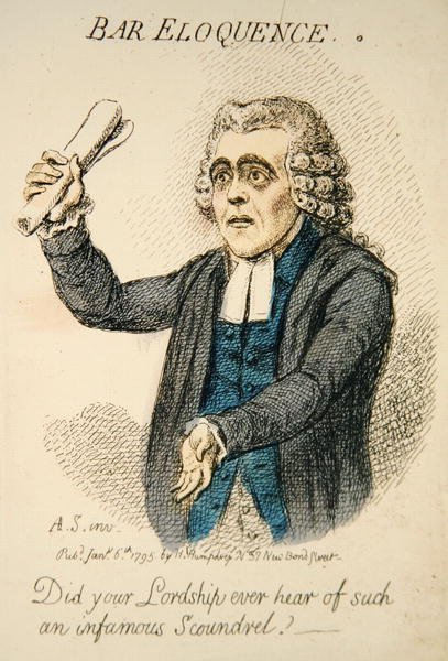 Bar Eloquence, wyd. Hannah Humphrey w 1795 r. (rycina ręcznie kolorowana) (detal z 191281 r.) autorstwa James Gillray