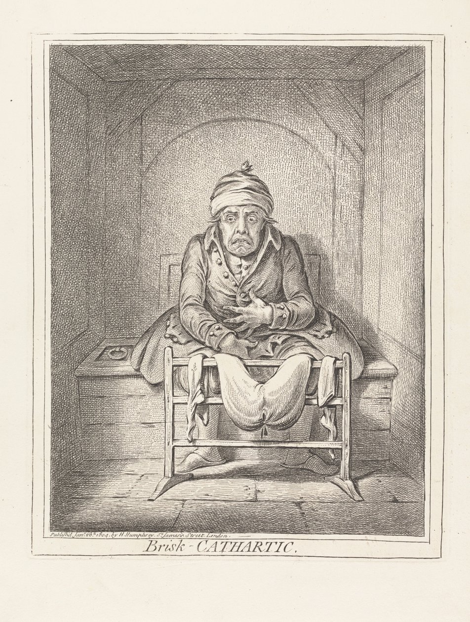 Silny środek przeczyszczający autorstwa James Gillray