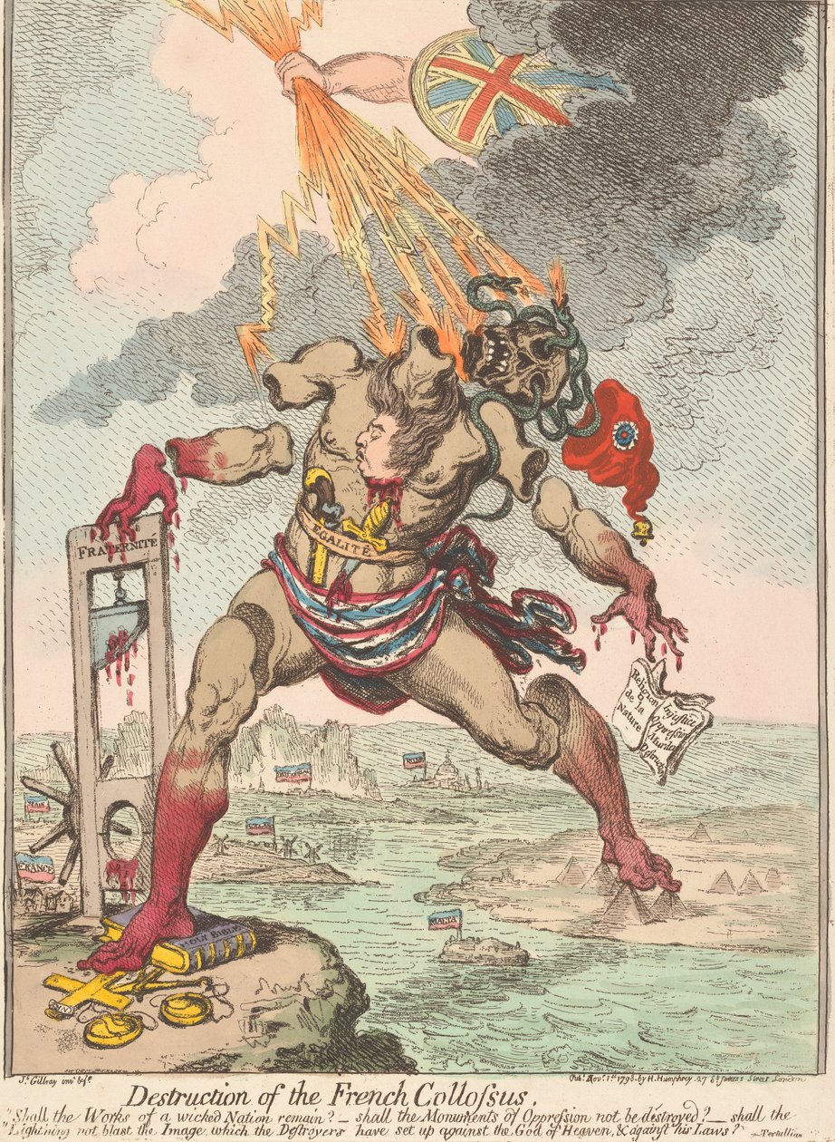 Zniszczenie francuskiego kolosa autorstwa James Gillray