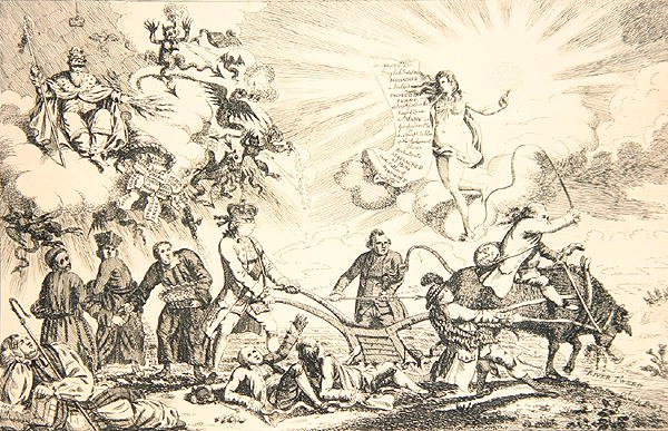 Kościelne i polityczne państwo narodu autorstwa James Gillray