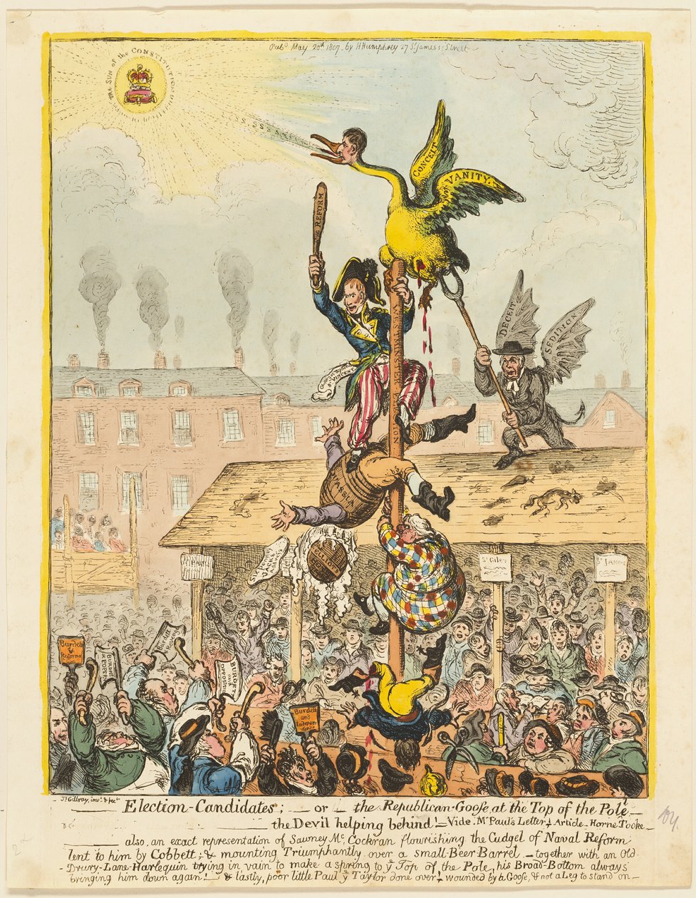 Kandydaci w wyborach autorstwa James Gillray