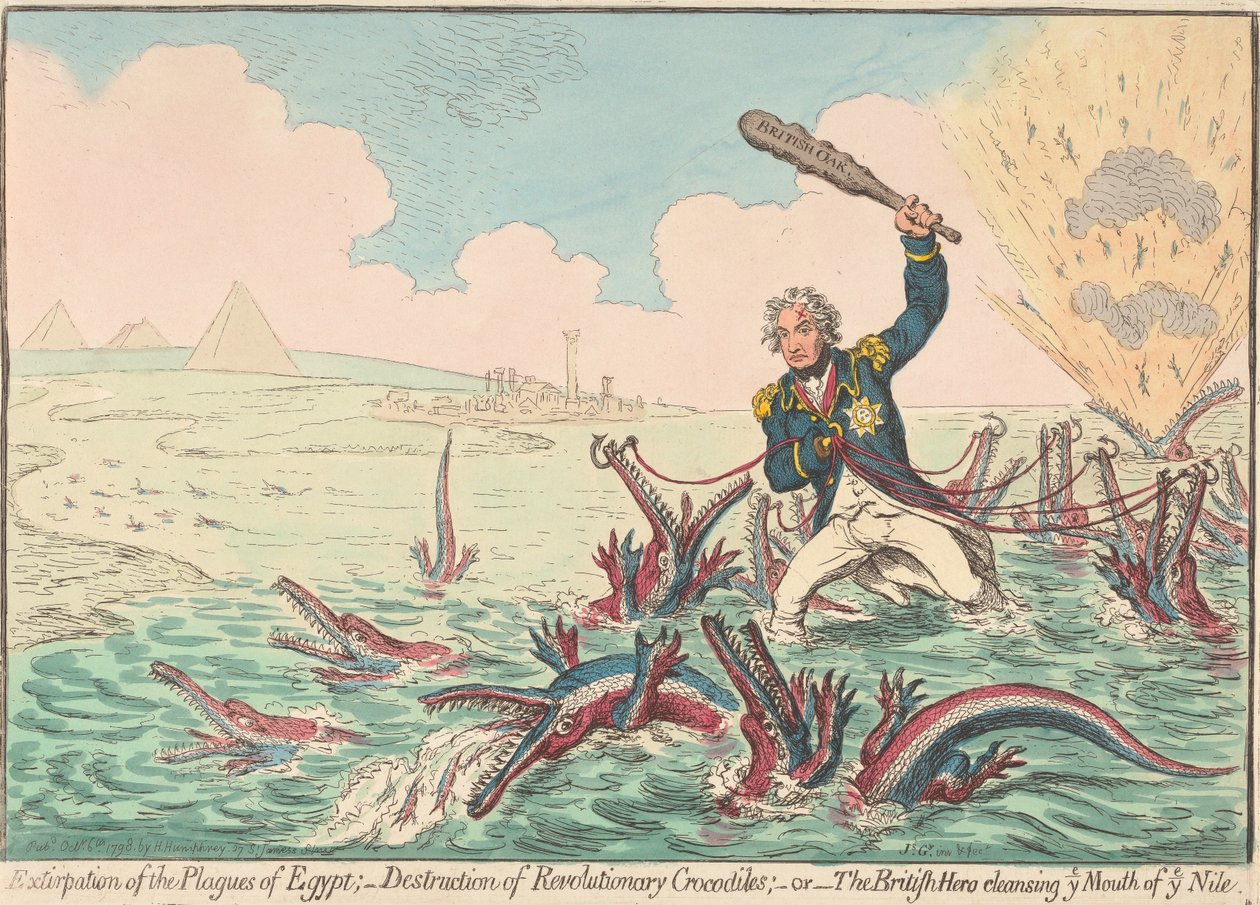 Wytępienie plag egipskich autorstwa James Gillray