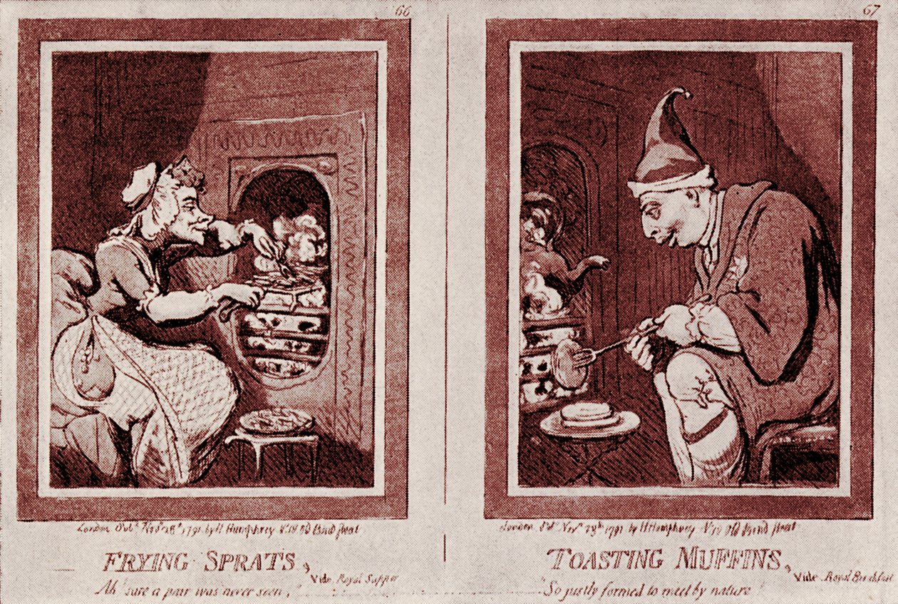 „Farmer George i jego żona”: Karykatura Jerzego III autorstwa James Gillray