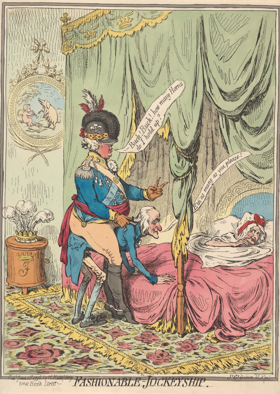 Modne –  Jockeyship autorstwa James Gillray