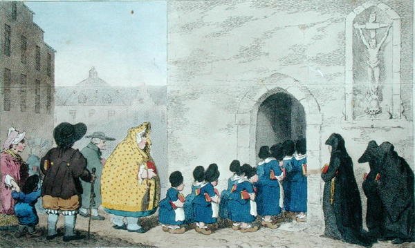 Znaki flamandzkie, wydane przez G. Gillray w 1793 (akwaforta ręcznie kolorowana) autorstwa James Gillray