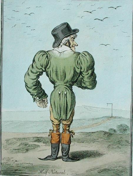 Half-Normal, wydana przez Hannah Humphrey w 1799 (akwaforta ręcznie kolorowana) autorstwa James Gillray