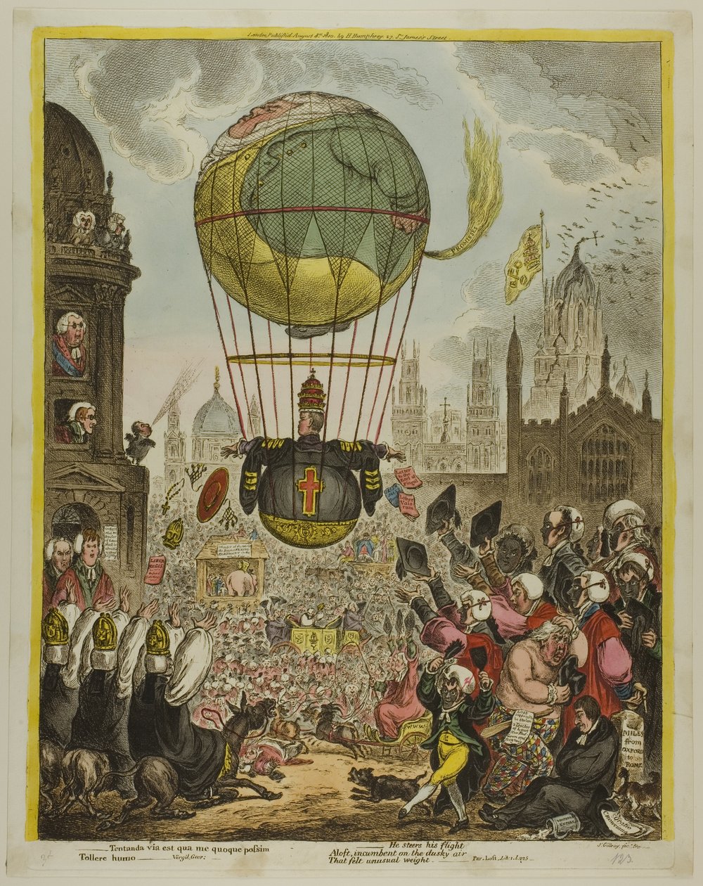 Kieruje swoim lotem autorstwa James Gillray