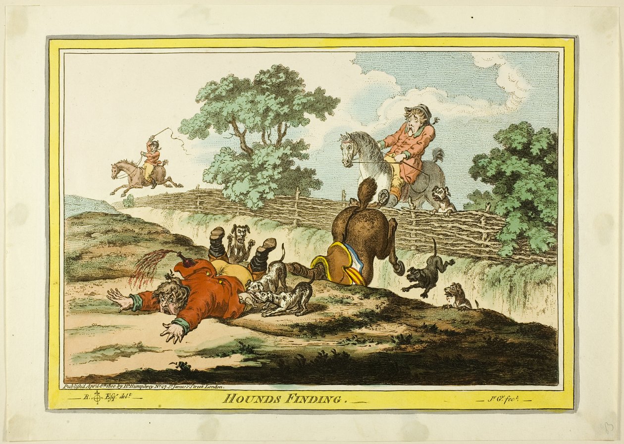 Znajdowanie psów autorstwa James Gillray