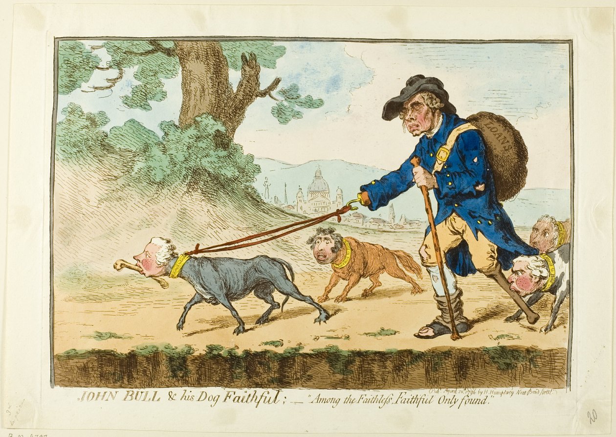 John Bull i jego wierny pies autorstwa James Gillray