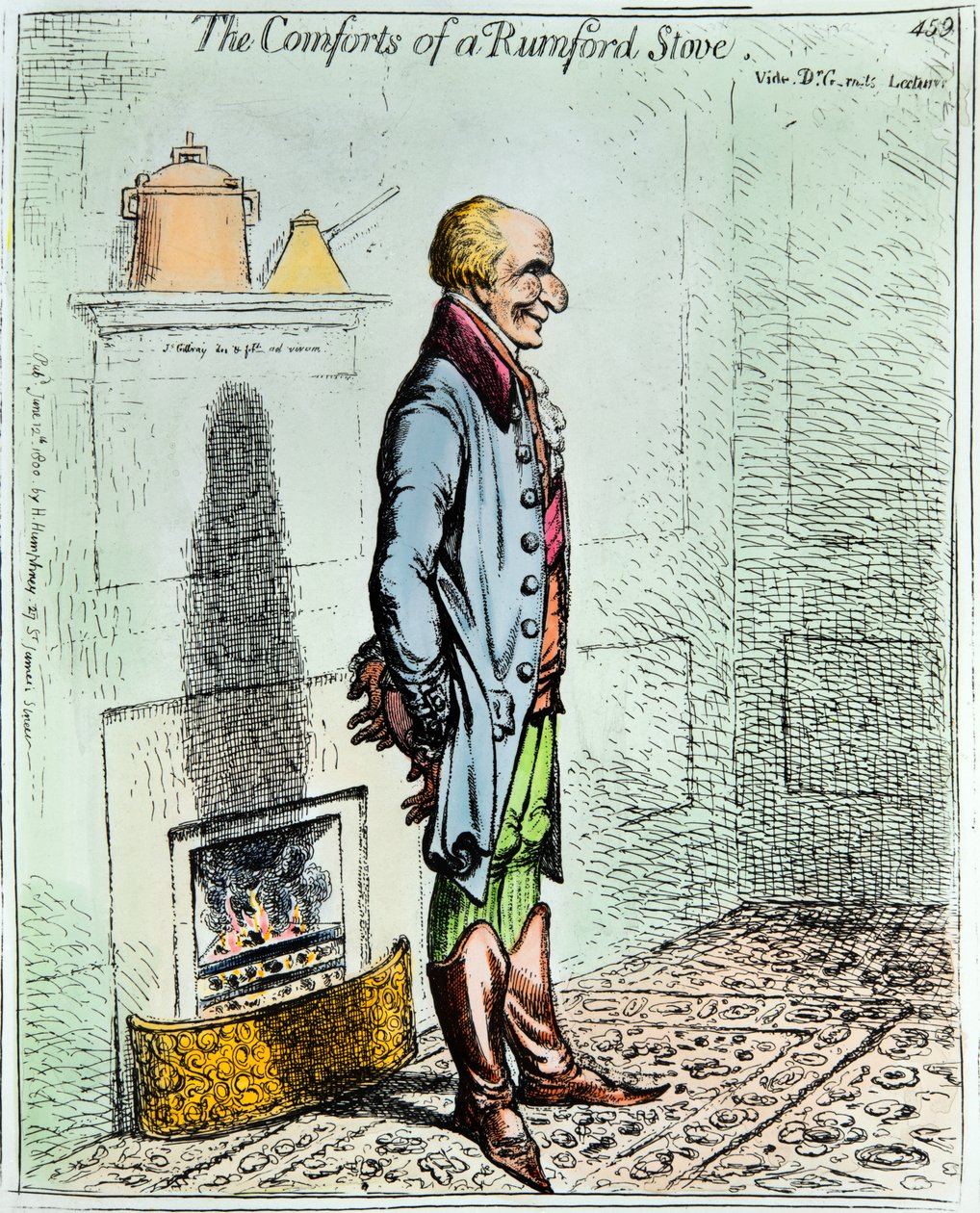 Komfort pieców Rumford autorstwa James Gillray