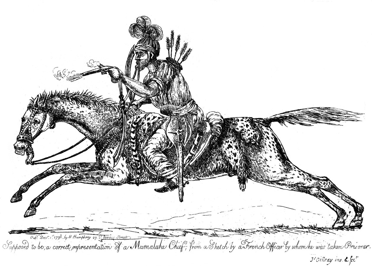 Wódz Mameluków, 1798. autorstwa James Gillray