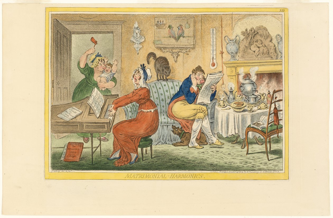 Harmonia małżeńska (Recto) autorstwa James Gillray