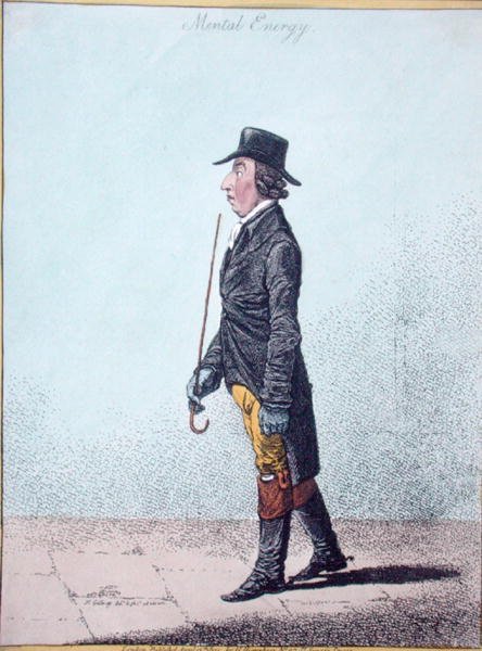 Mental Energy, wydana przez Hannah Humphrey w 1801 r. (akwaforta ręcznie kolorowana) autorstwa James Gillray