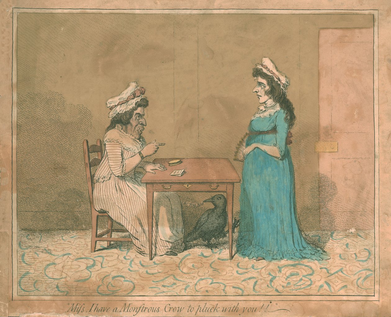 Panienko, mam z tobą potwornego wrona!!, 1794 autorstwa James Gillray