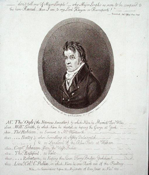 Pan Thomas Ogle, opublikowany przez Hannah Humphrey w 1801 r. (akwaforta) autorstwa James Gillray