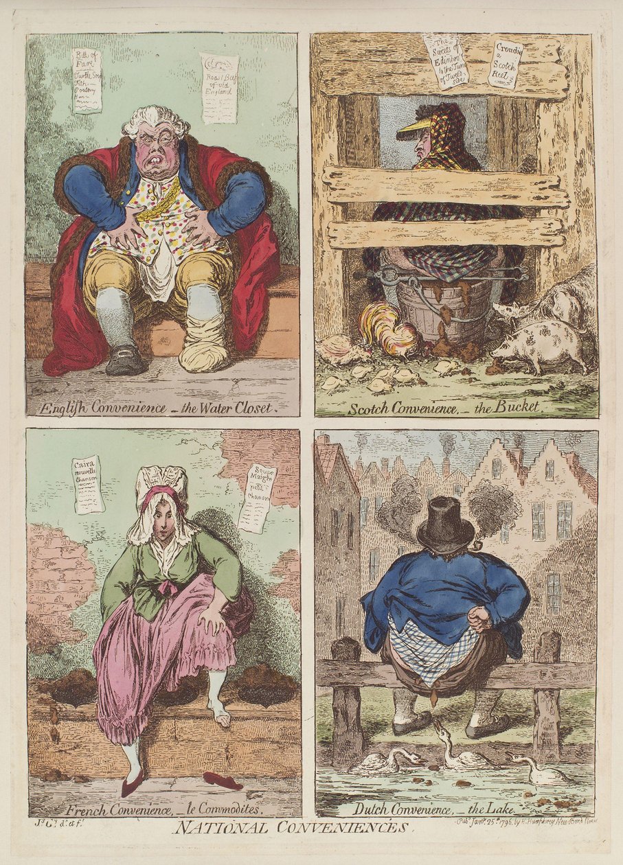 Udogodnienia narodowe, 1769 autorstwa James Gillray
