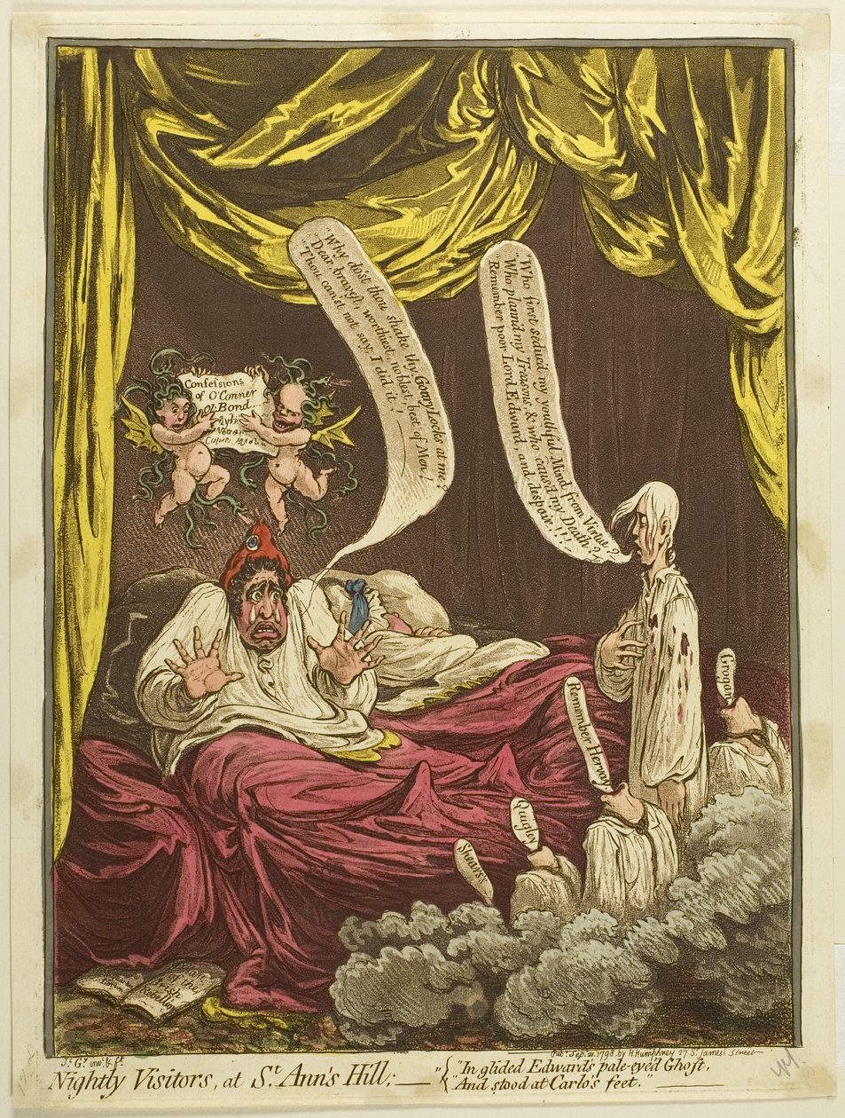 Nocni goście na Górze Świętej Anny autorstwa James Gillray