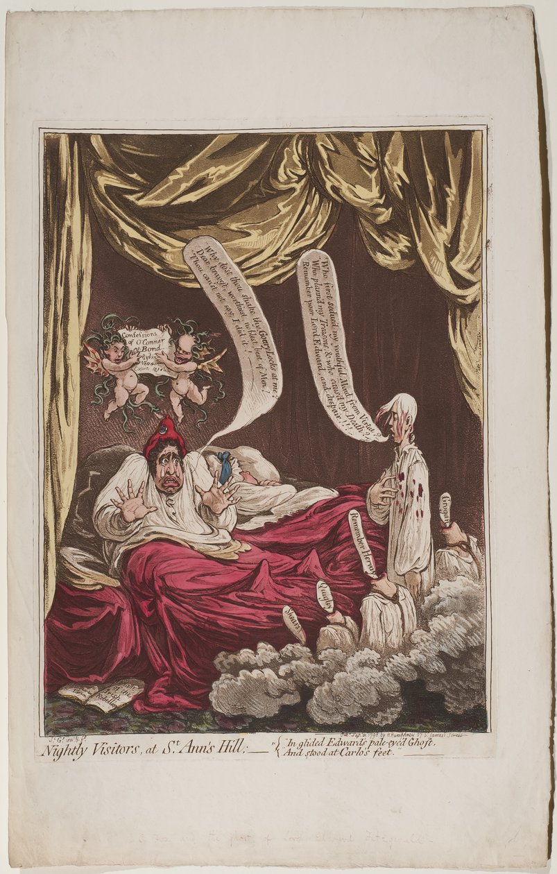 Nocni goście na St Anns Hill, 1798 autorstwa James Gillray