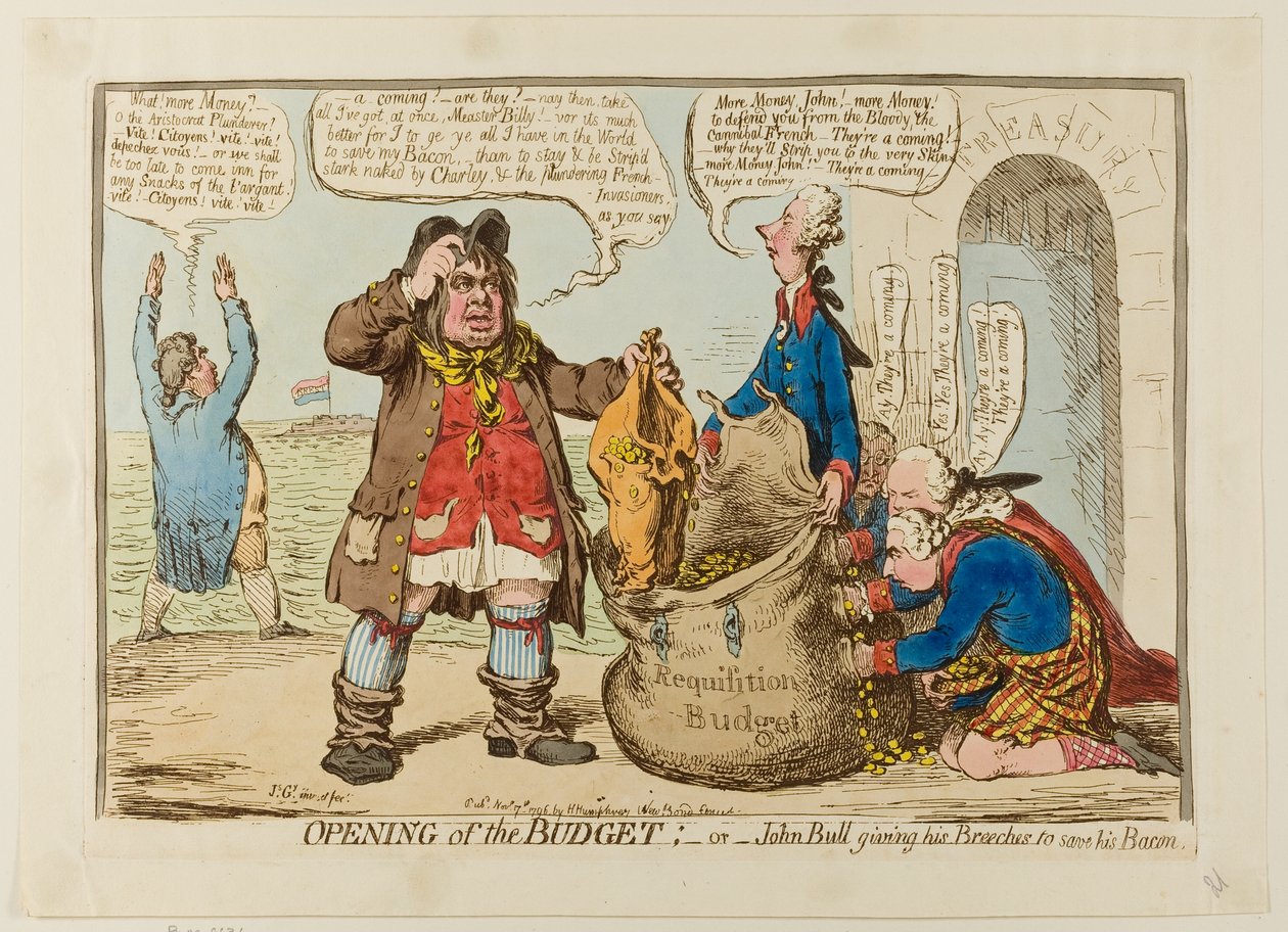 Otwarcie budżetu autorstwa James Gillray
