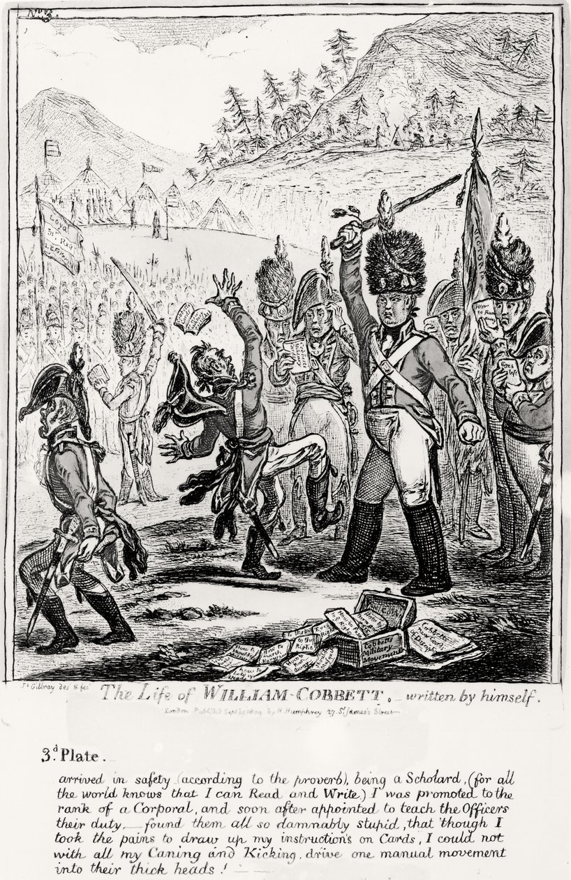 Płyta 3, z The Life of William Cobbett, napisane przez niego samego, wyd. przez H. Humphreya, 1809 autorstwa James Gillray