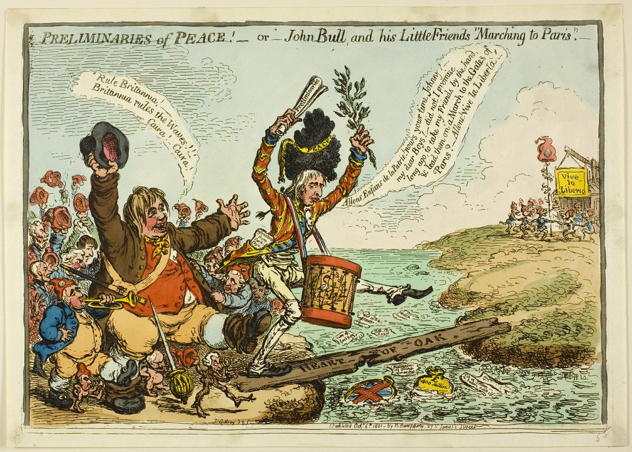 Wstępne warunki pokoju autorstwa James Gillray