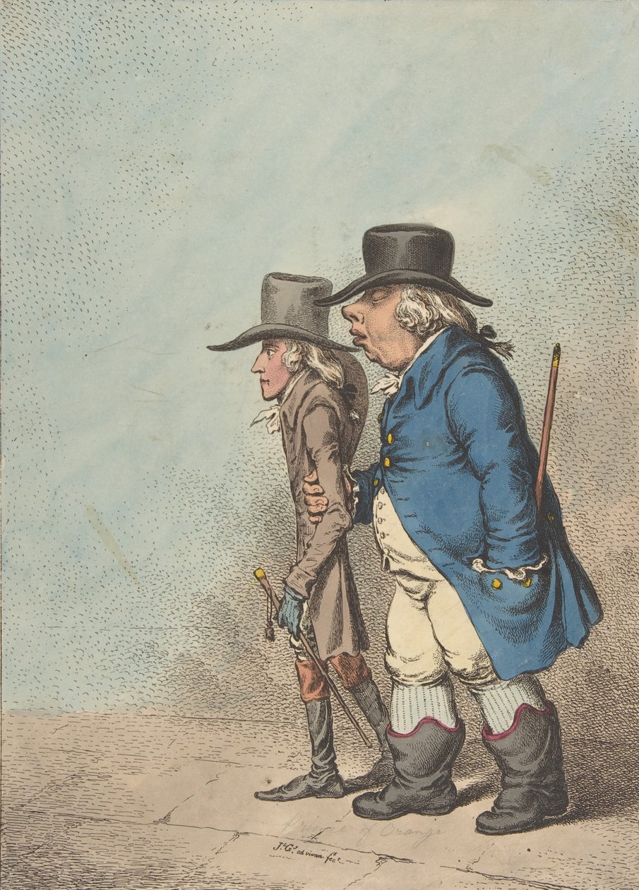 Pylades i Orestes, 1 kwietnia 1797 r., 1 kwietnia 1797 r. autorstwa James Gillray
