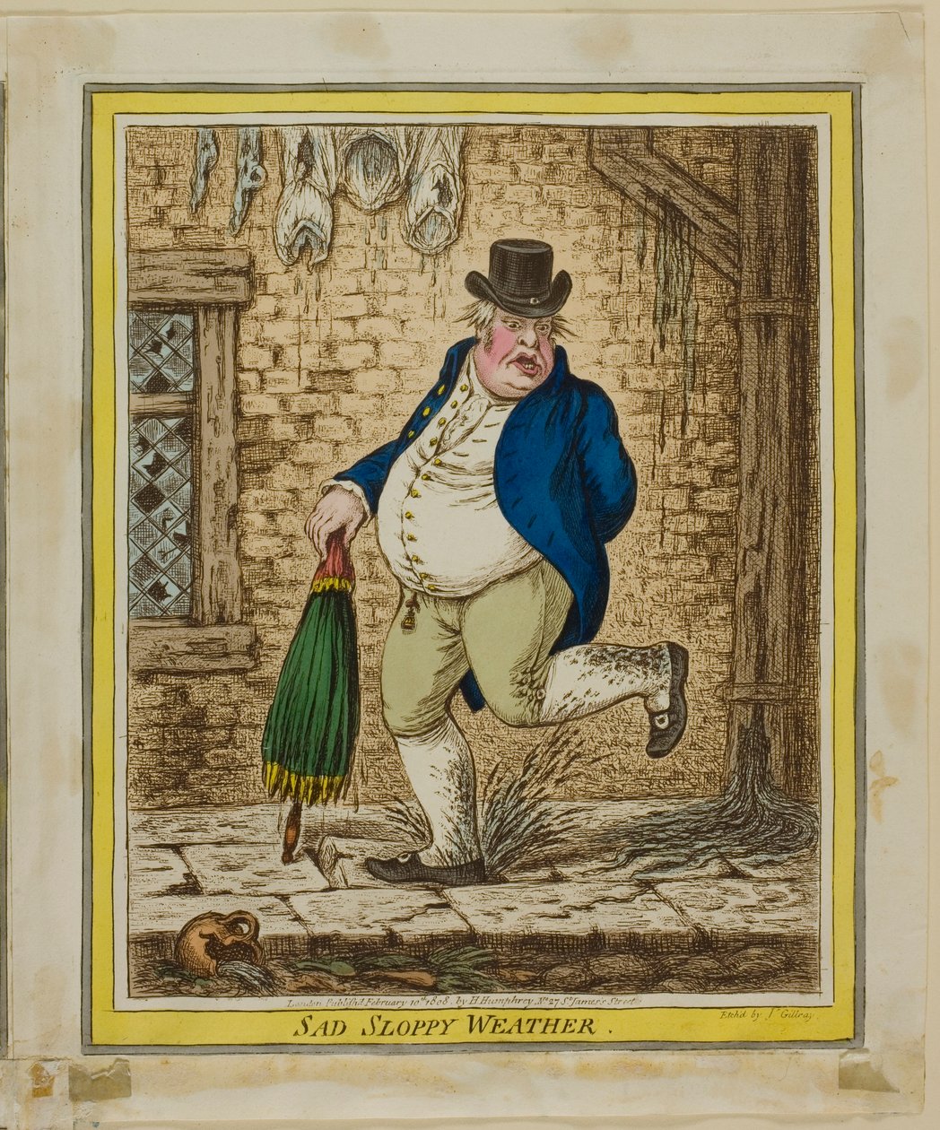Smutna niechlujna pogoda autorstwa James Gillray