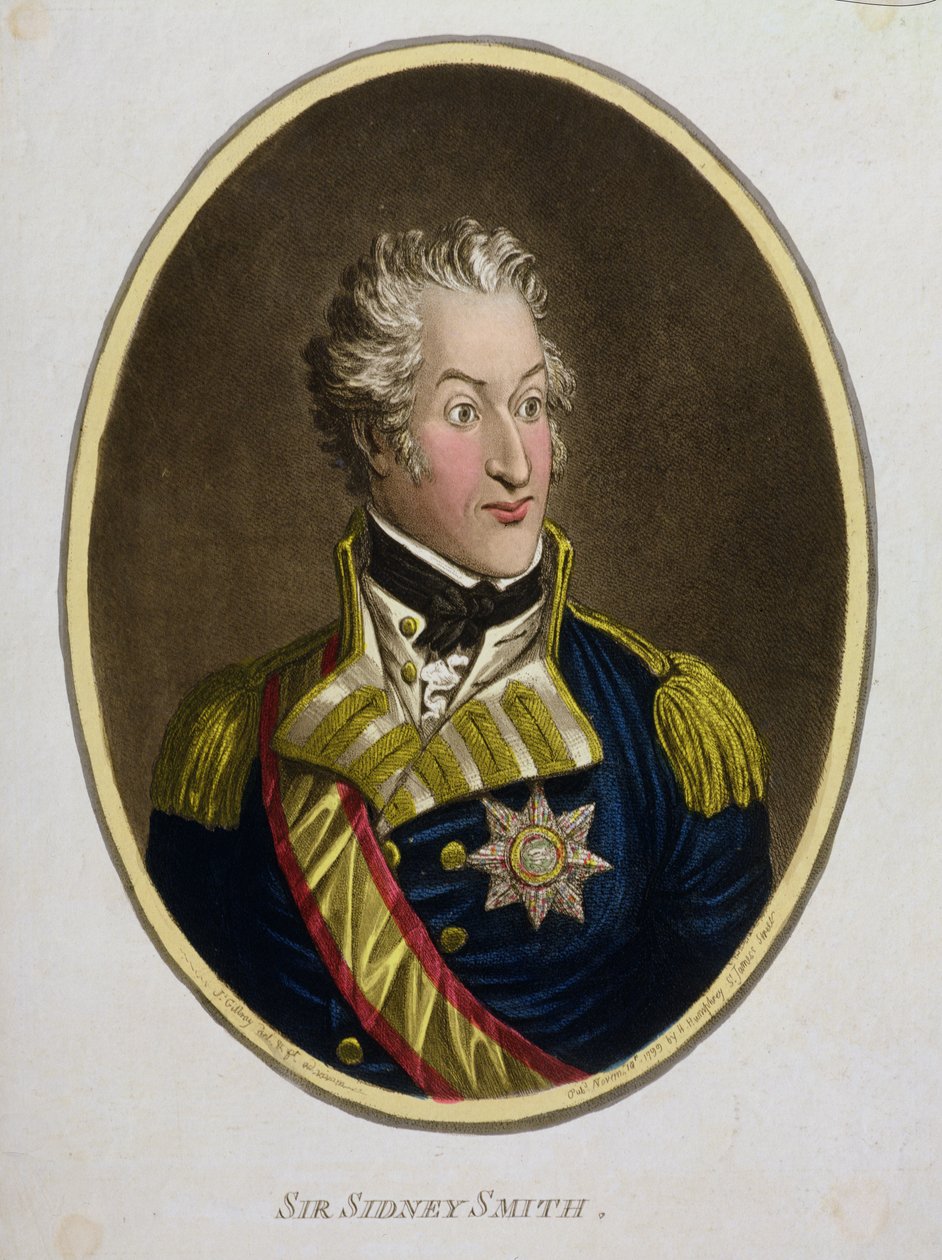 Sir Sidney Smith (1764-1840) wydany przez Hannah Humphrey w 1799 roku (akwaforta z akwatintą) autorstwa James Gillray