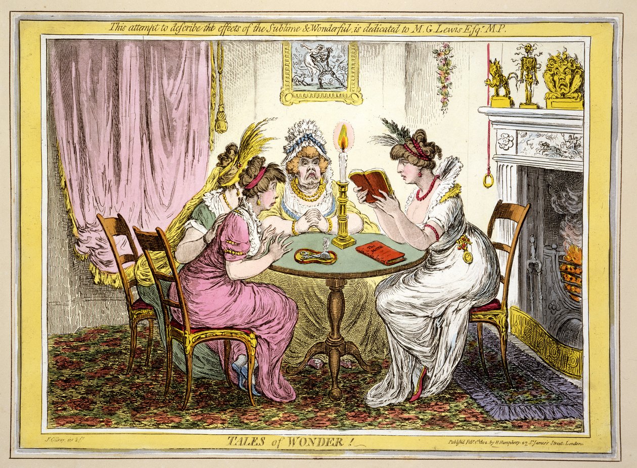 Tales of Wonder, wyd. H. Humphrey, Londyn, 1802 (akwaforta ręcznie kolorowana) autorstwa James Gillray