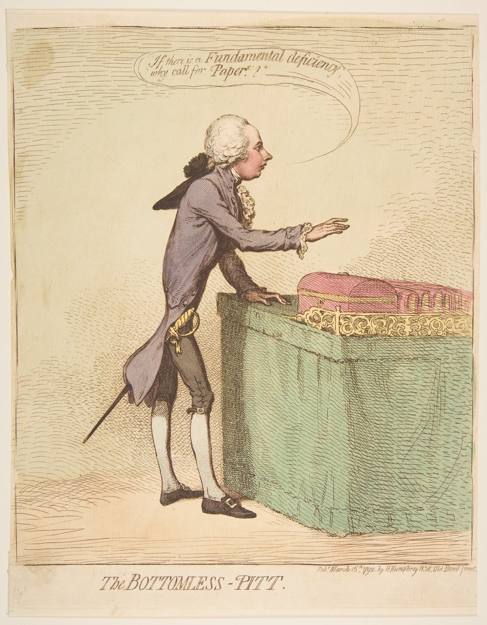 The Bottomless-Pitt, 16 marca 1792. autorstwa James Gillray