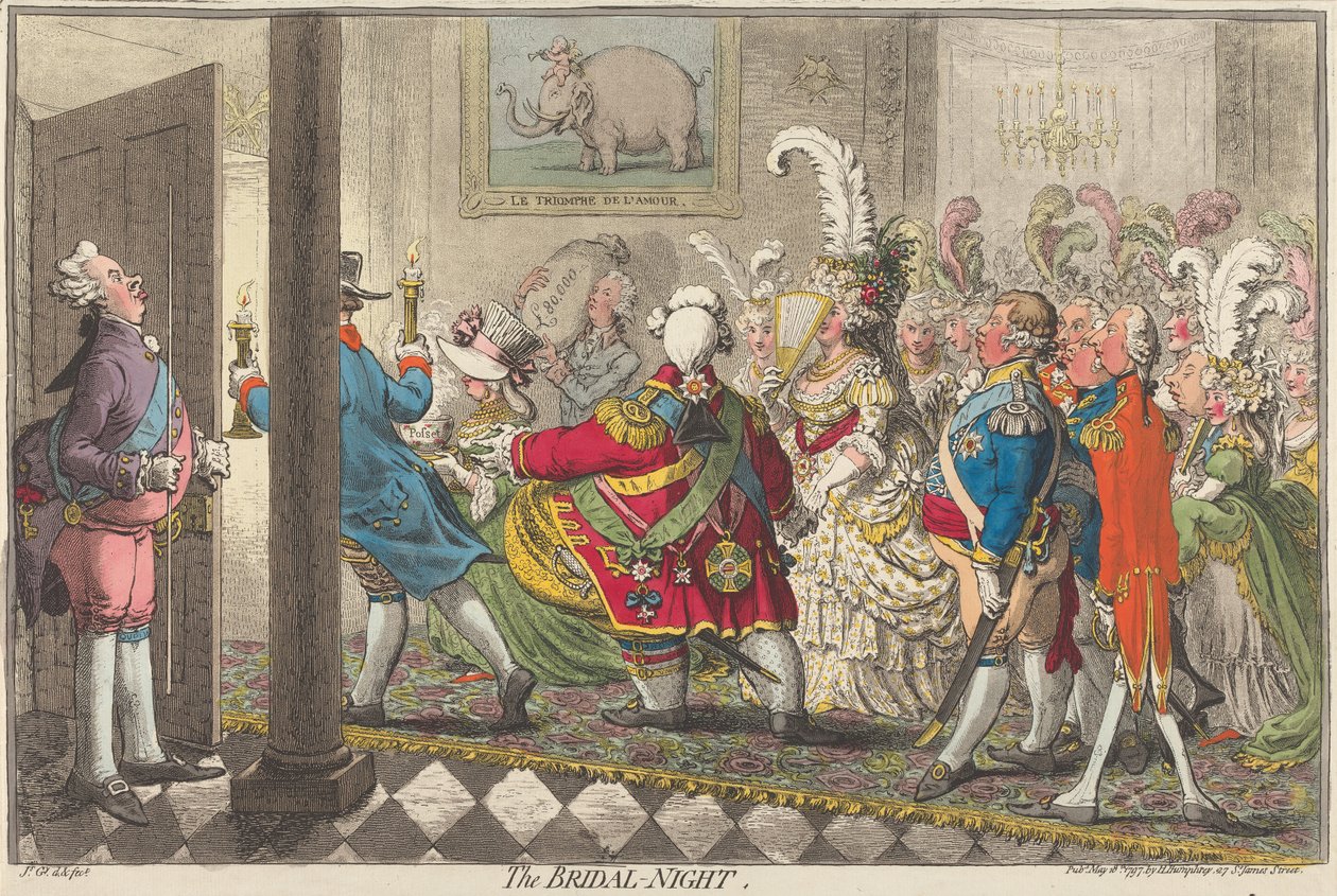 Die Hochzeitsnacht autorstwa James Gillray