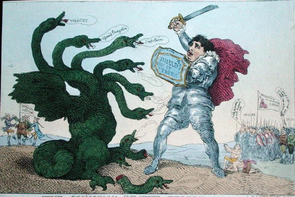 The Champion of the People, wyd. William Humphrey (akwaforta ręcznie kolorowana) autorstwa James Gillray