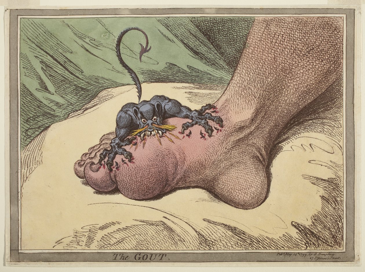 Podagra autorstwa James Gillray