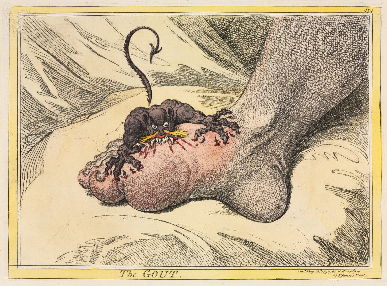 Podagra autorstwa James Gillray