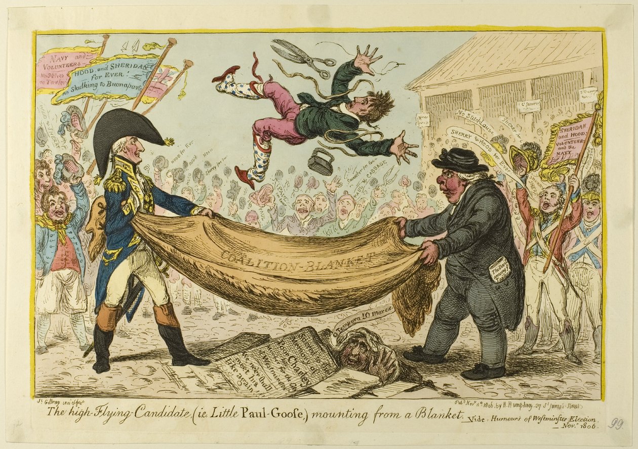 Wysoko latający kandydat autorstwa James Gillray