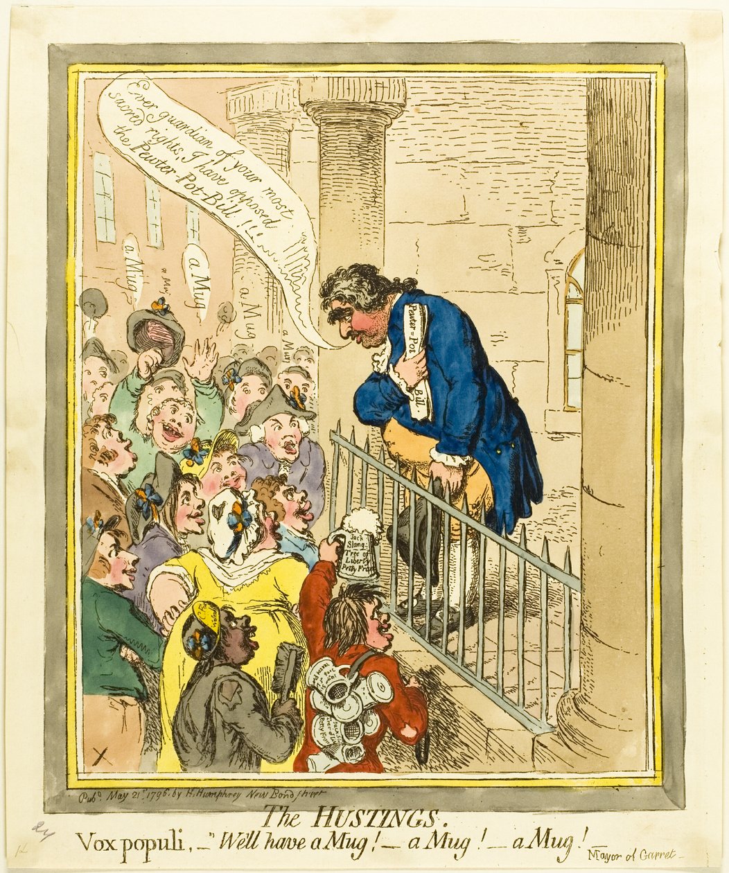 The Hustings autorstwa James Gillray