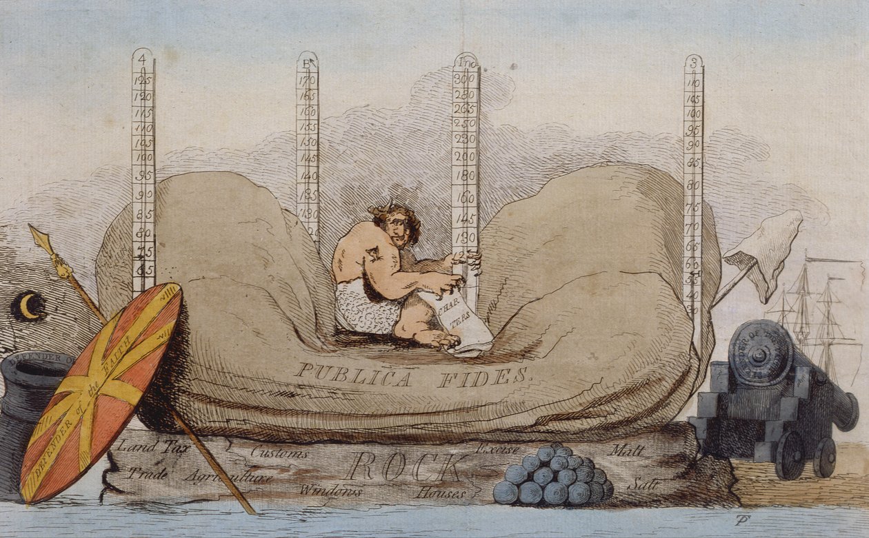 Incubus 1784 (akwaforta ręcznie kolorowana) autorstwa James Gillray