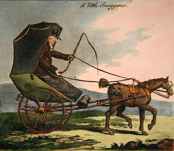 Mały Snuggerer (kolorowy grawerunek) autorstwa James Gillray