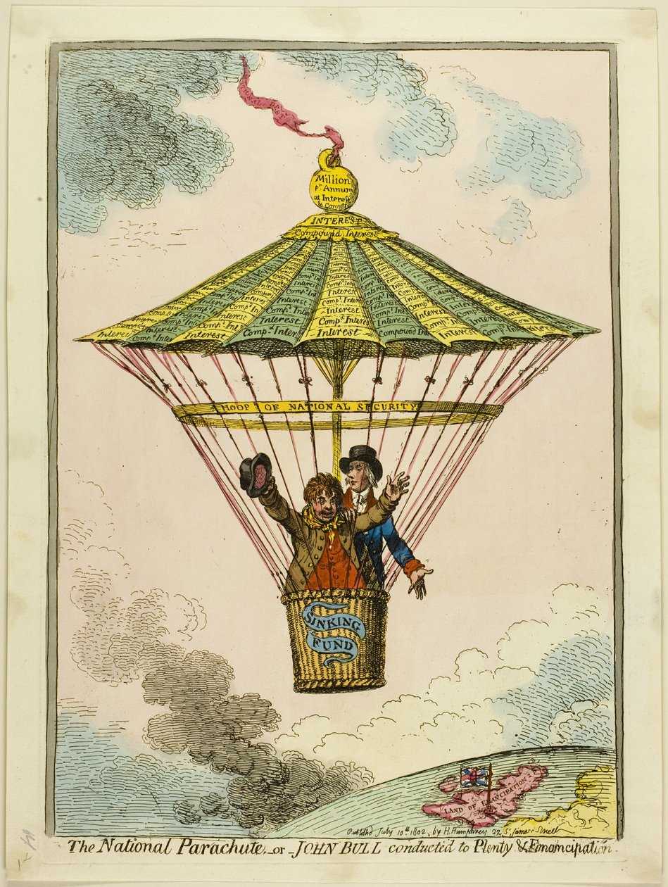 Spadochron Narodowy autorstwa James Gillray