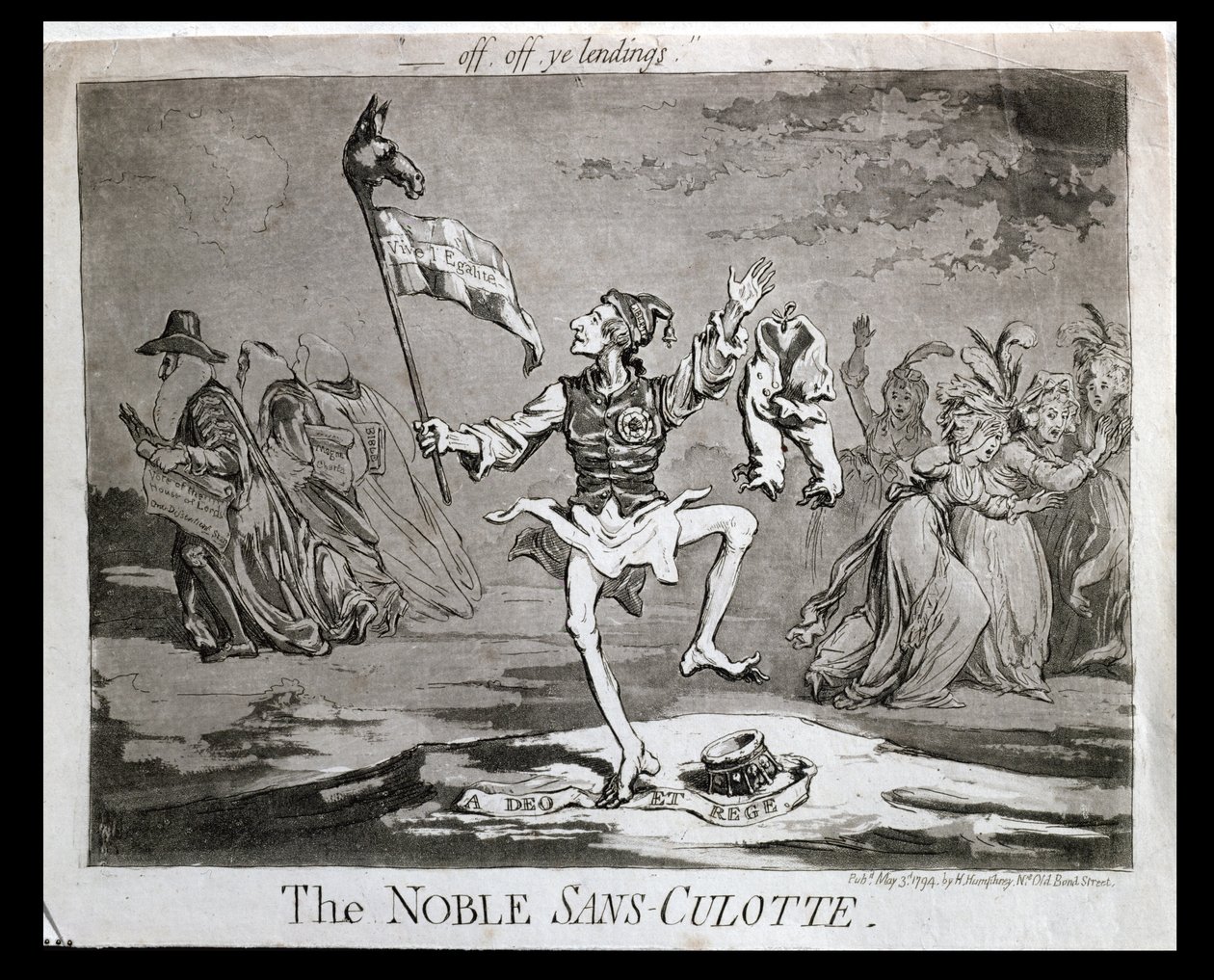 Szlachetny Sans-Culotte, wydany przez Hannah Humphrey w 1794 r. autorstwa James Gillray