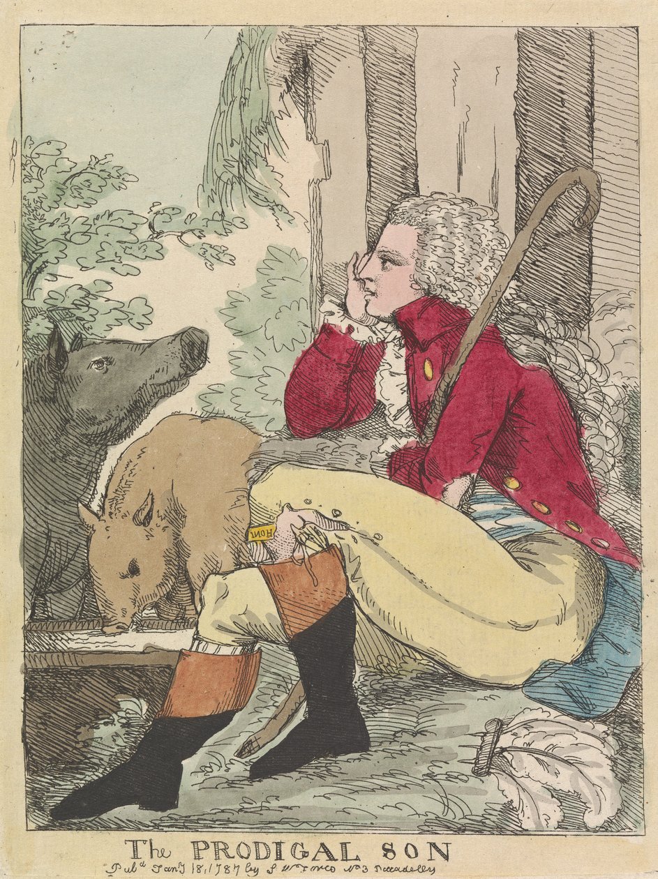 Syn marnotrawny autorstwa James Gillray